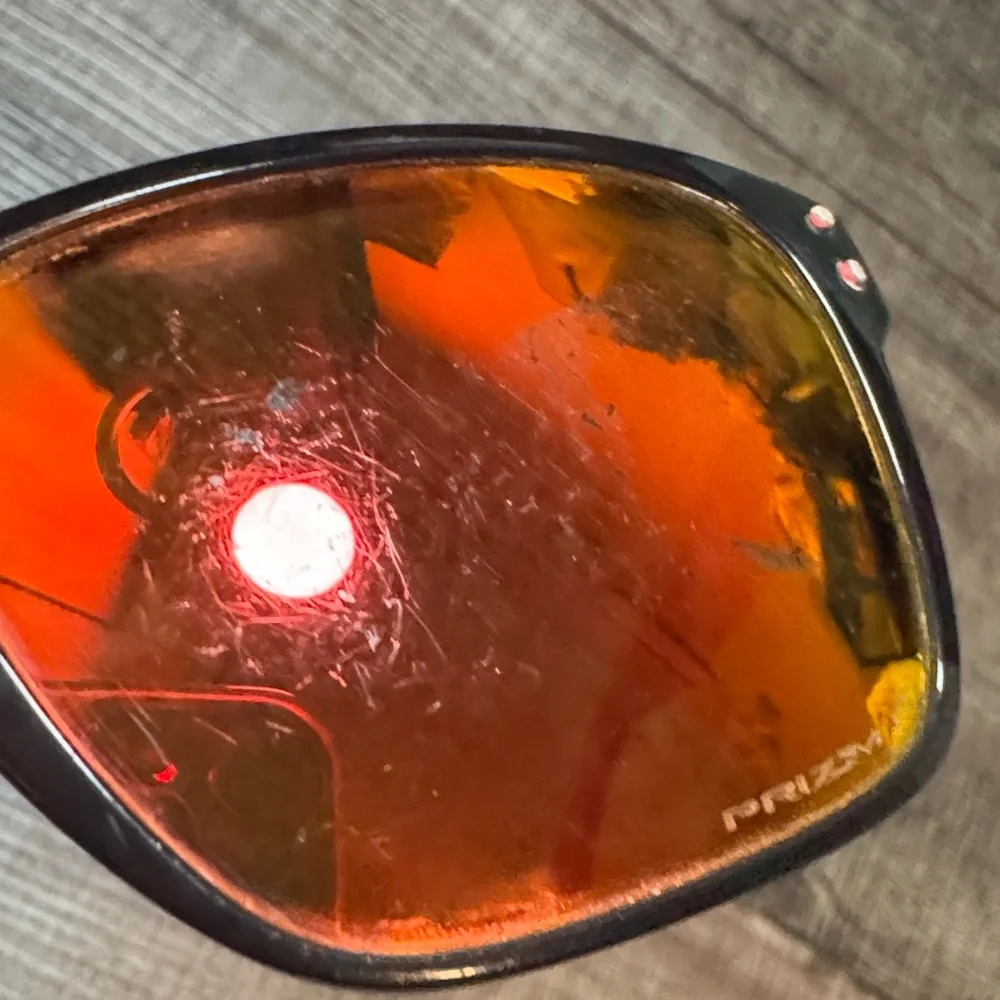 Oakley Holbrook Black Frame Sunglasses with Red Orange Mirrored Lenses - Picture 9 of 11